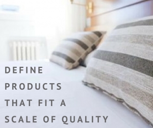 Product Pricing that fits a scale of quality
